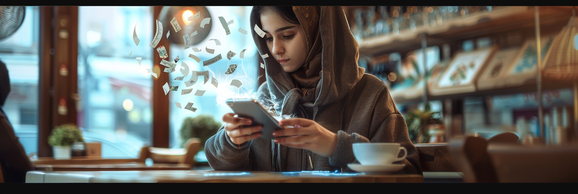 The girl is learning Arabic